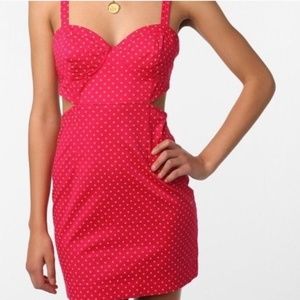 Kimchi Blue Polka Dot Cut Out Dress Size 10